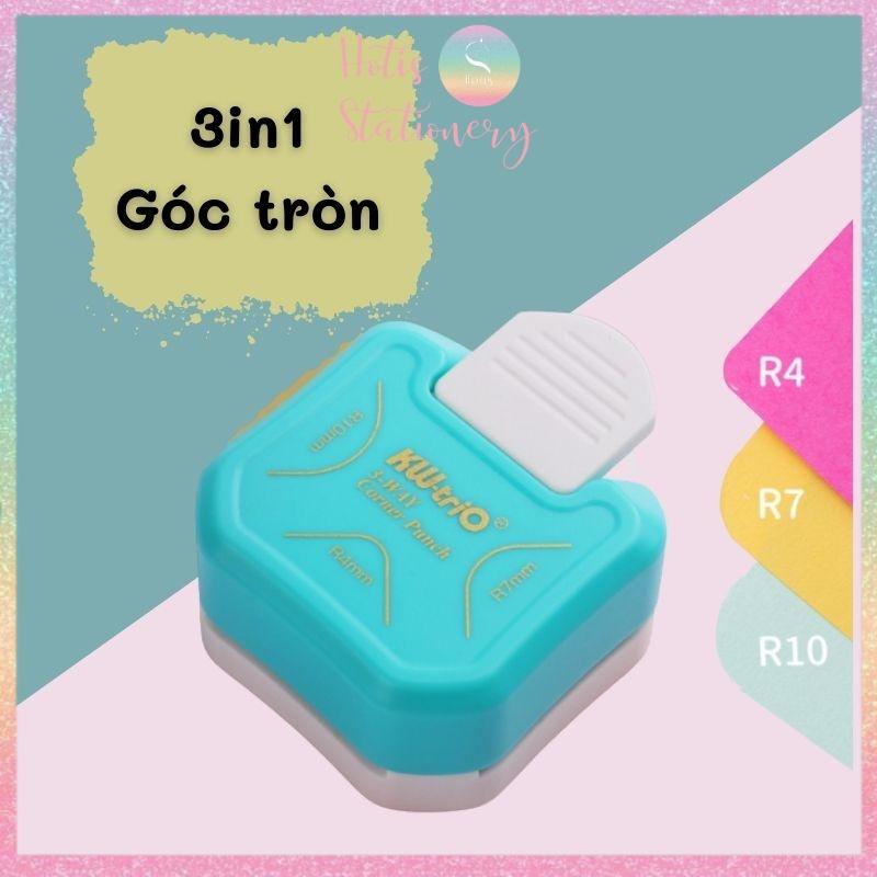 Dụng cụ bấm góc tròn KW-triO 3-Way Corner Punch - Cắt góc thủ công DIY 3in1- Làm thiệp/ danh thiếp/ tag