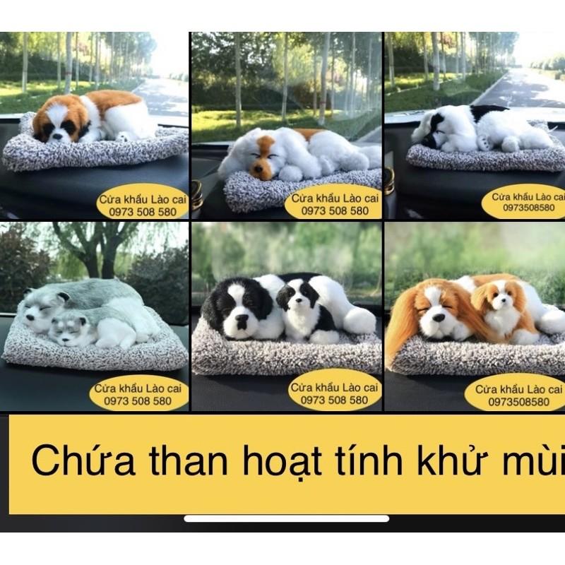 chó Shinba để taplo oto- cún vàng tai thỏ chứa than hoạt tính trang trí nhà cửa bàn làm việc(Size 28-20-13cm)