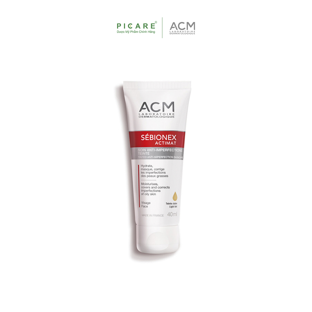 Kem dưỡng ngăn ngừa mụn che khuyết điểm ACM Sebionex Actimat Light Tint Anti-Imperfection Skincare 40ml