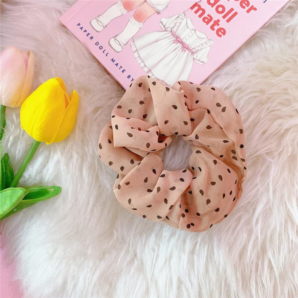 Buộc tóc scrunchies Buộc tóc chấm bi 1021N
