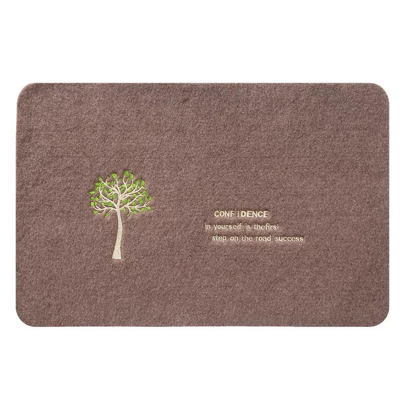 Thảm Trải Sàn, Thảm Chùi Chân Sợi Lông Thô Làm Sạch Bụi, Dày Chống Trượt Thêu Cỏ 4 Lá