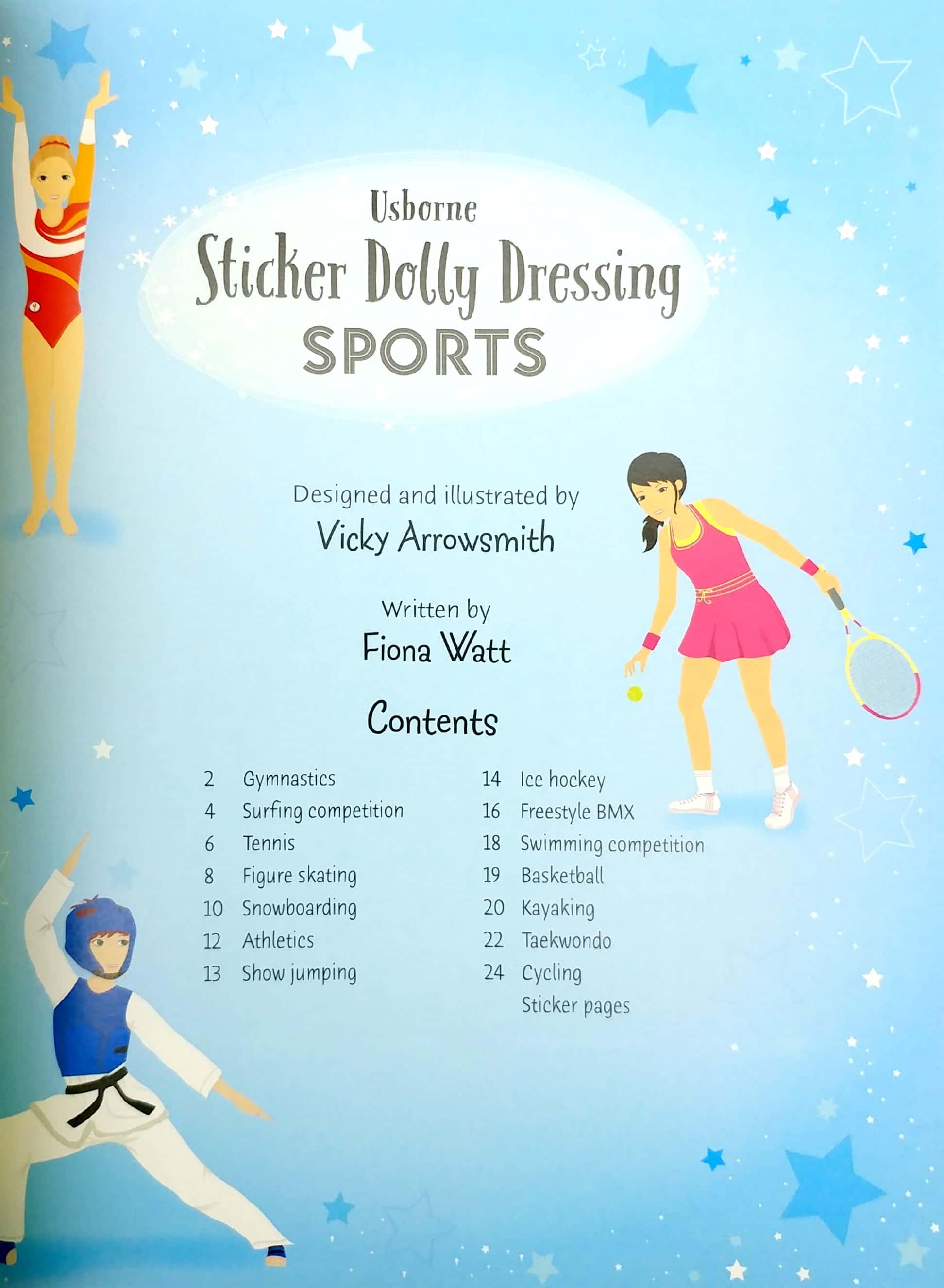 Sticker Dolly Dressing Sports