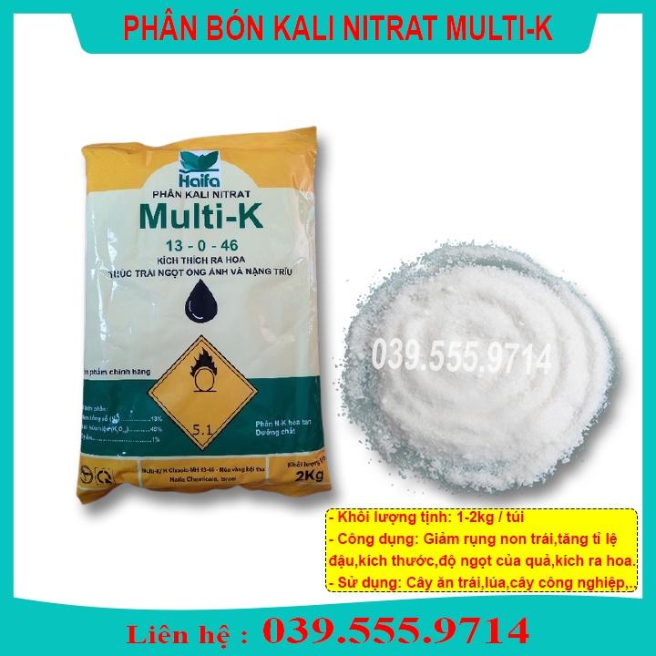 Phân Bón Kali Nitrat Multi-K  13-0-46  ( Gói 1kg) - Giúp Tăng Khả Năng Ra Hoa Đậu Quả