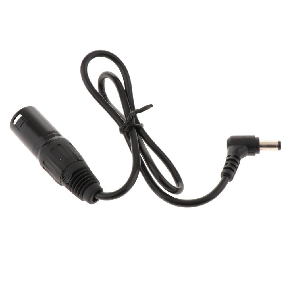 .5 x 2.1mm Male to 4 Pins XLR Male Connector DC Power Adapter Cable Cord