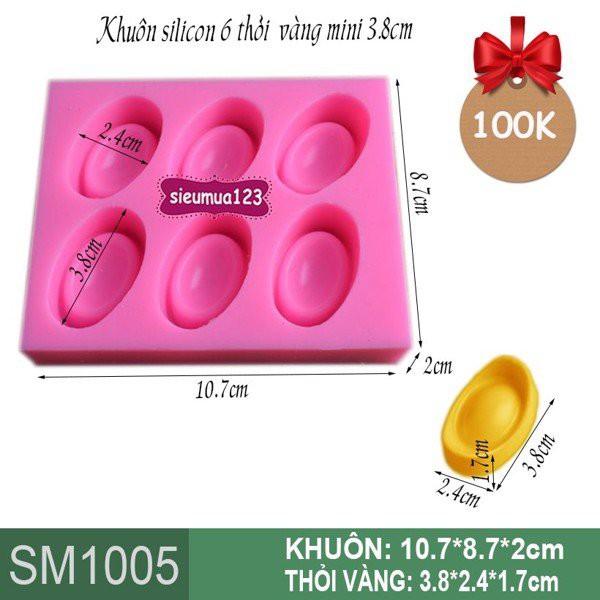 Khuôn silicon hình 9 thỏi vàng