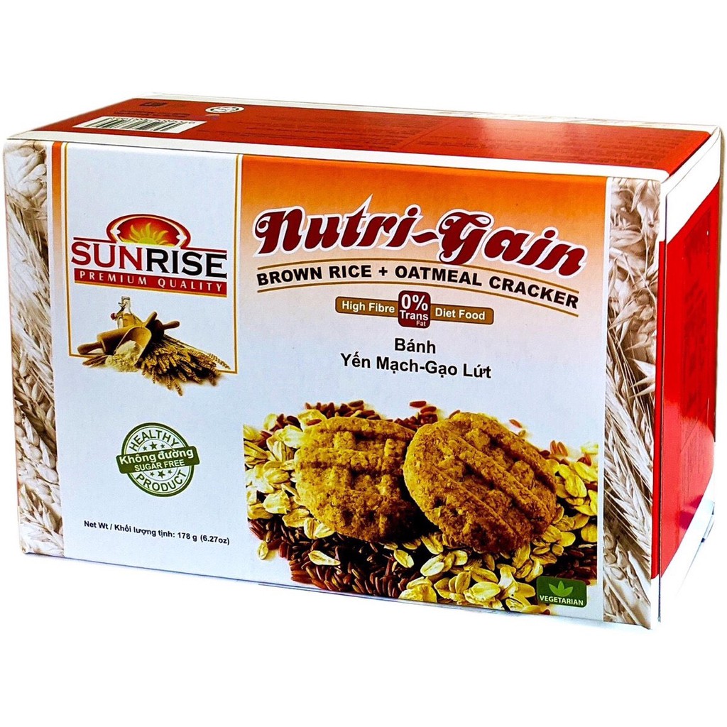 Bánh ăn kiêng yến mạch sunrise 178g