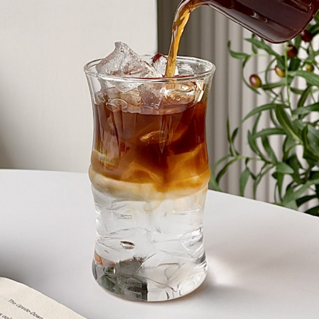 Ly thủy tinh ống tre 400ML siêu đẹp - Mã GPB47