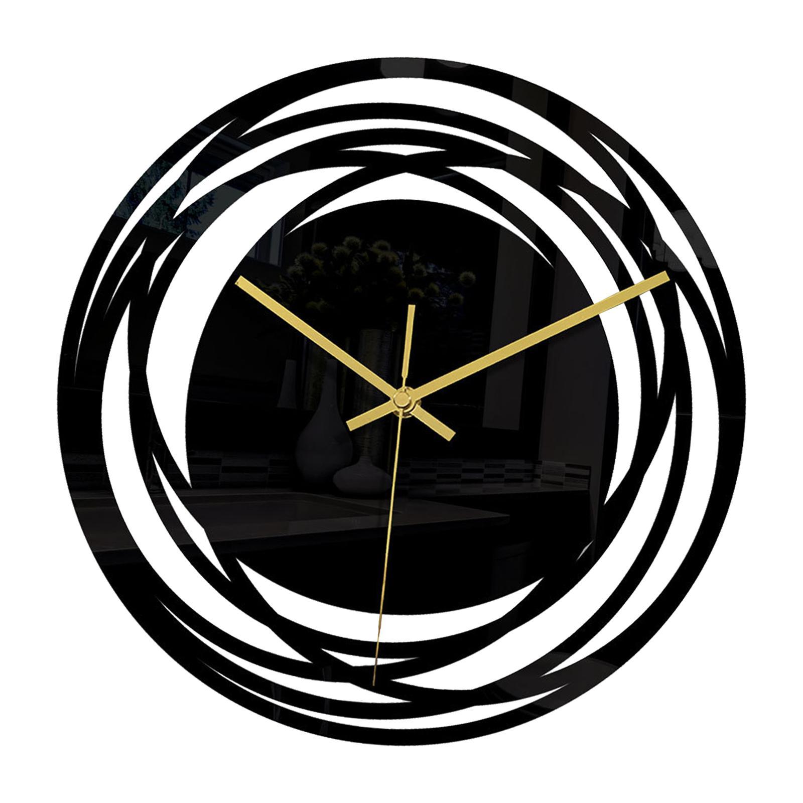 Minimalist Wall Clock Battery Operated Bedroom Art Design Silent Clocks