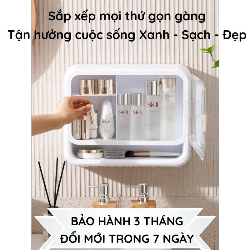 Kệ Đựng Mỹ Phẩm Treo TườngKiêm Tủ thuốc Y Tế Gia Đình Tiện Dụng Mẫu Mới