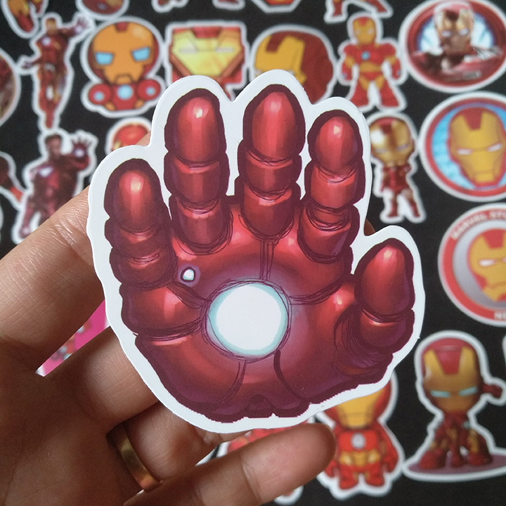 Bộ Sticker dán cao cấp chủ đề IRON MAN - NGƯỜI SẮT - Dùng dán Xe, dán mũ bảo hiểm, dán Laptop