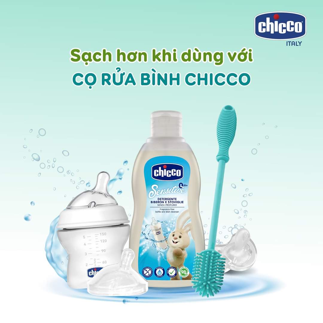 Gel Rửa Bình Sữa Chiết xuất Dầu Dừa Tự Nhiên Chicco 300ml