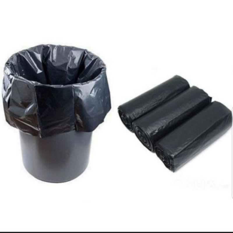 Bịch 3 cuộn túi đựng rác tự phân hủy đen 1kg( không lõi )