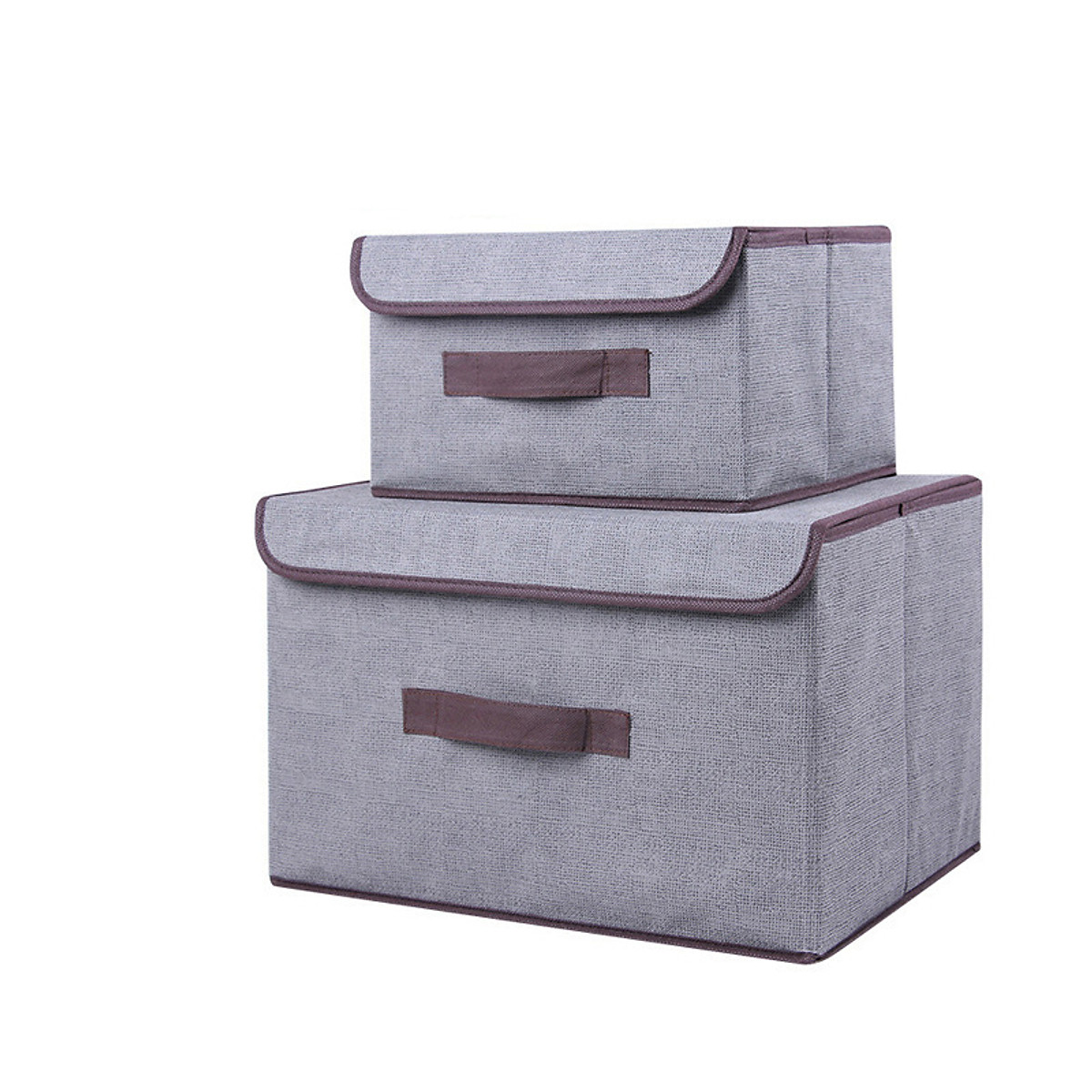 Combo 2 Hộp Vải Đựng Quần Áo - Hộp Lưu Trữ Quần Áo, Đồ Lót, Đồ Chơi Đa Năng Có Nắp Decor Nhà Cửa