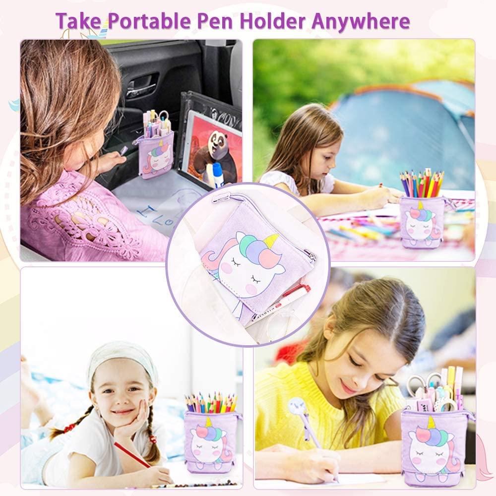 Hộp Đựng Bút Chì Đứng, Túi Đựng Bút Chì Canvas Kính Thiên Văn/Đồ Đựng Bút/Đồ Trang Điểm