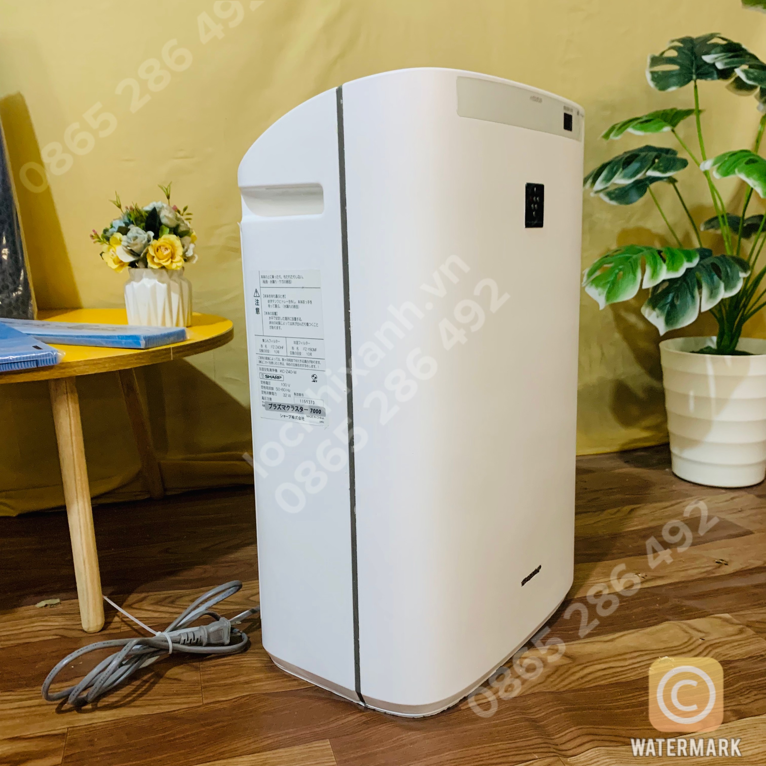 Máy lọc không khí giá rẻ Sharp KC 45-50 hiển thị độ ẩm, bù ẩm, khử khuẩn, lọc bụi mịn, màng lọc thay mới