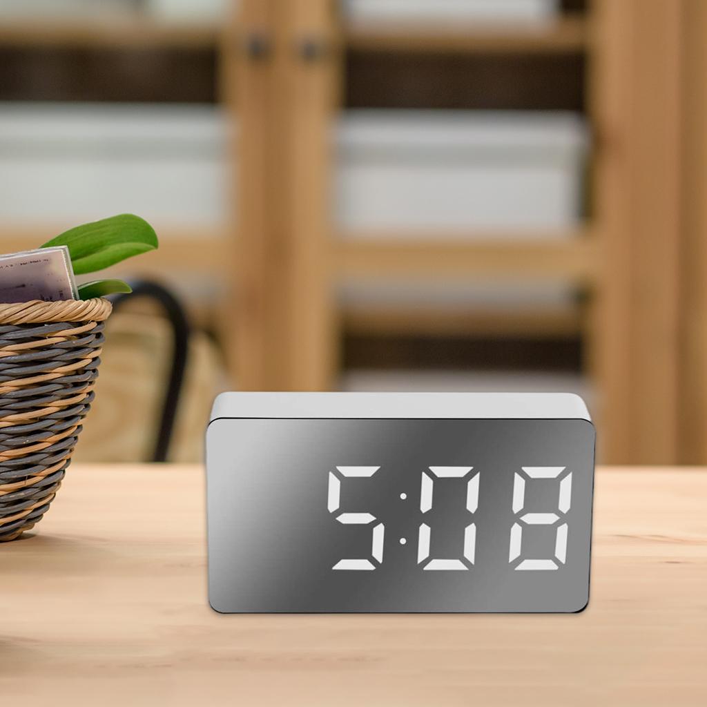 Digital Alarm Clock Large Date Snooze Time 3'' Table Clocks Decoration