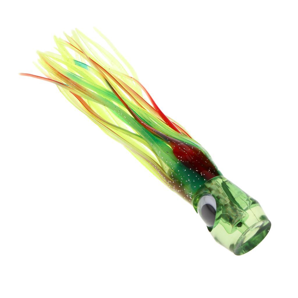 2x Squid Skirt Lure Bait Saltwater Soft Fishing Lure Hoochies 16.5cm/50g