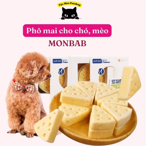 (Sale) 1 miếng phô mai/bánh thưởng nguyên chất sữa non cho chó/mèo MONBAB