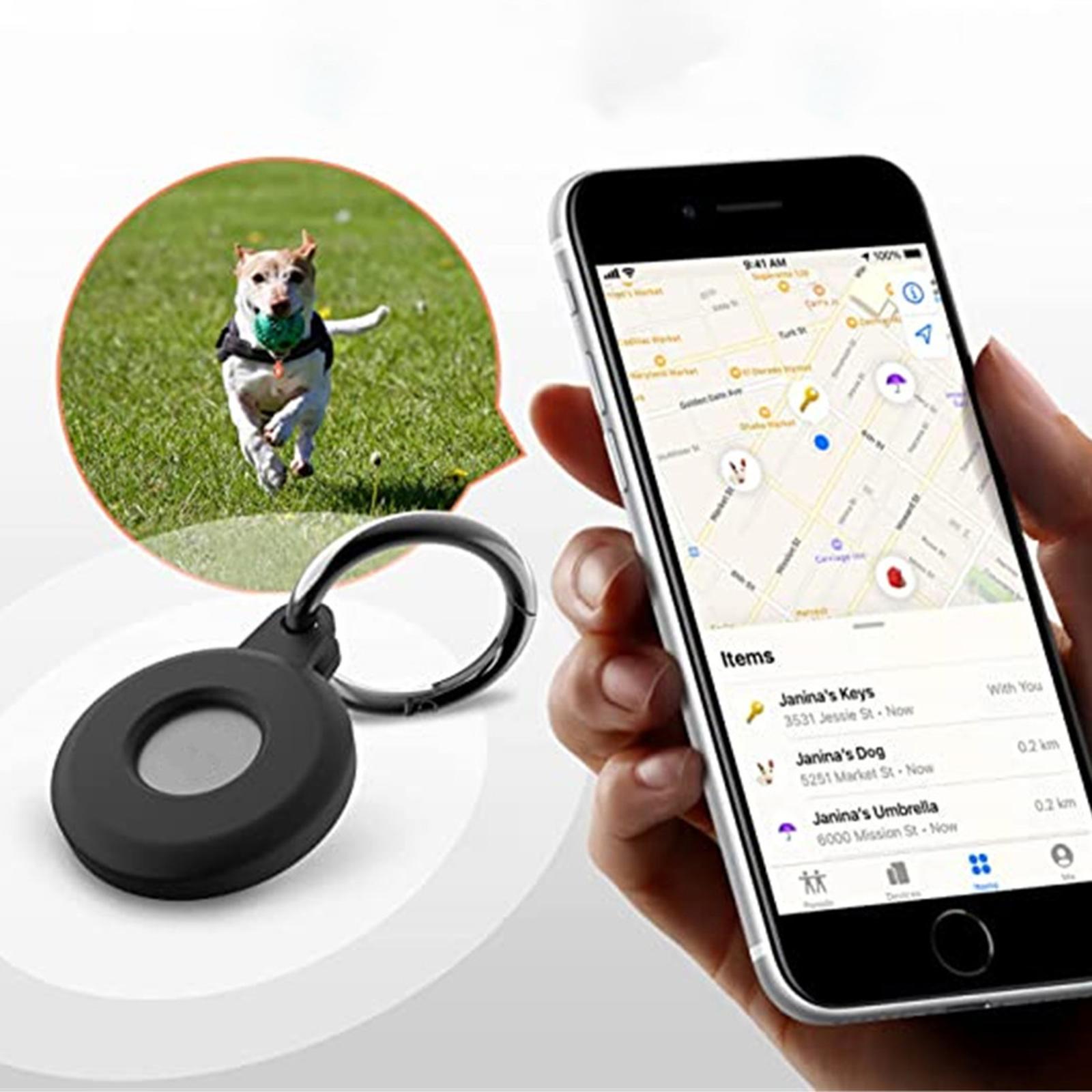 Silicone Case Protector Cover with Keychain Loop Ring Holder Compatible with Air Tags, Anti-scratch