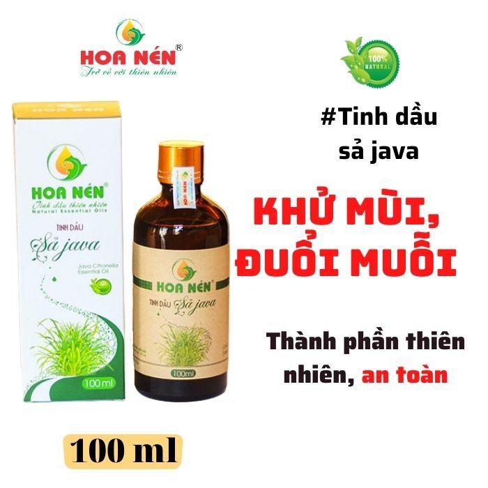 Tinh dầu Sả Java nguyên chất 100ml - Hoa Nén - Vegan - Đuổi muỗi, khử mùi