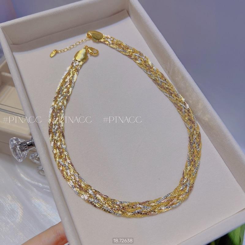 ᴾᵀᴺᵃᶜᶜ Dây chuyền bính ép Italy xi bạch kim cao cấp