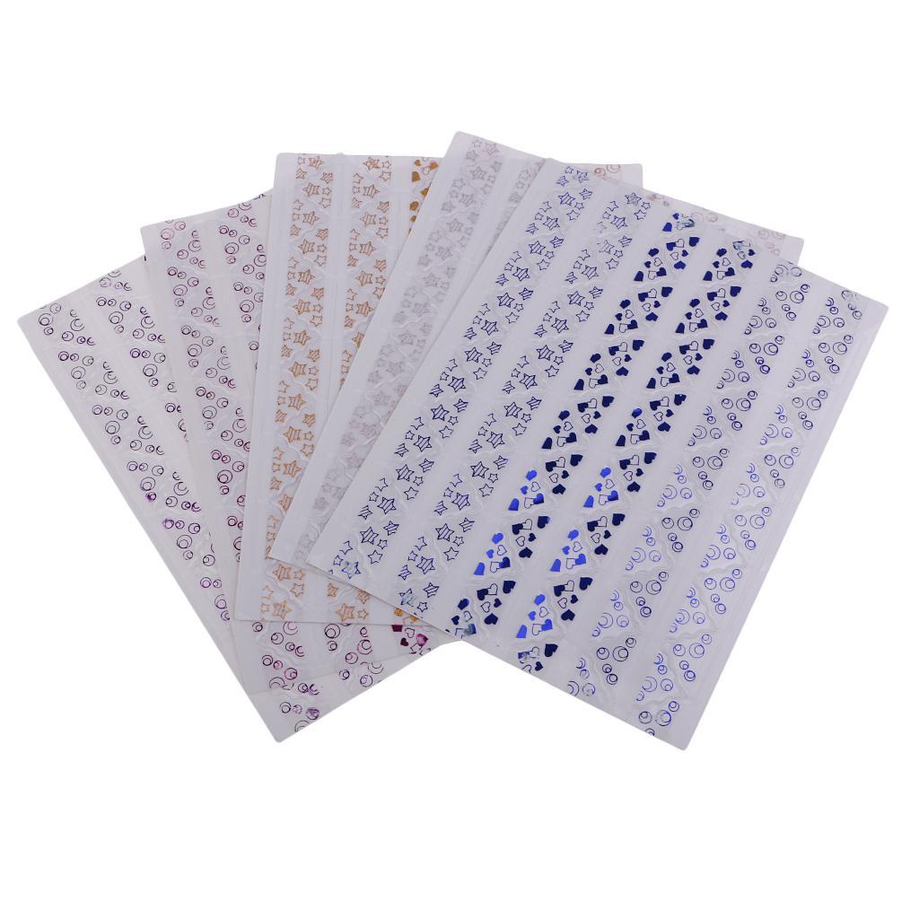 5 Sheets/Patterns Lots DIY Scrapbooking Gilding Photo Album Frame Corner Stickers Picture Corner fixed Photo Decoration Stickers