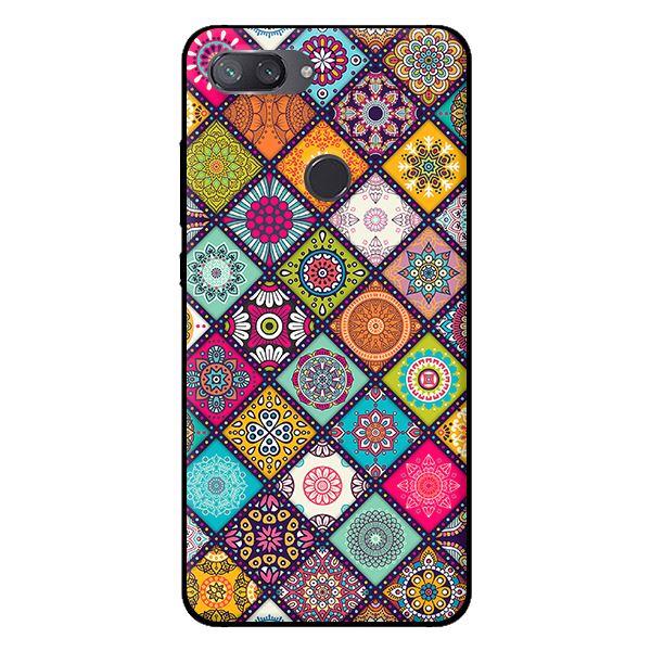 Ốp lưng in cho Xiaomi Mi 8 Lite mẫu Họa Tiết Ô Vuông - Hàng chính hãng