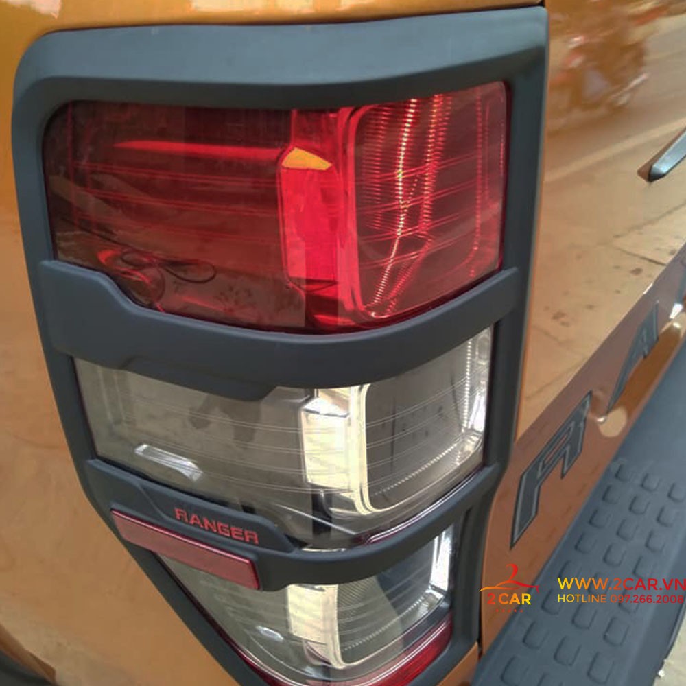 Ốp viền đèn pha, hậu xe Ford Ranger 2015 2016- 2017 2018 2019 2020 2021 nhựa đen cao cấp