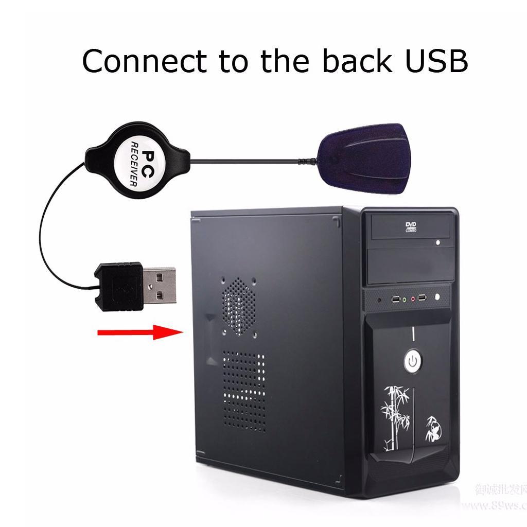 Media Center Computer USB PC IR Remote Control For Windows 7 8 10 Xp Vista