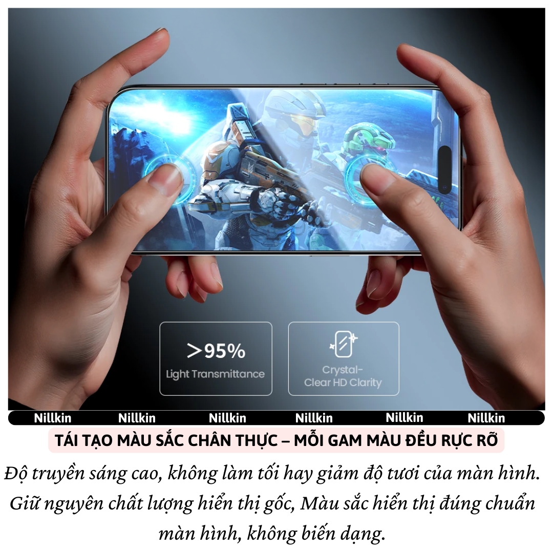 Dán kính cường lực kèm khung hỗ trợ dán chống chói NanoClear AR Coating Nillkin Amazing H+ PRO AR cho iPhone 17 Pro Max / Air - độ mỏng 0.2 mm chống bể chống bụi chống va đập màn hình, khung hỗ trợ dán - Hàng nhập khẩu
