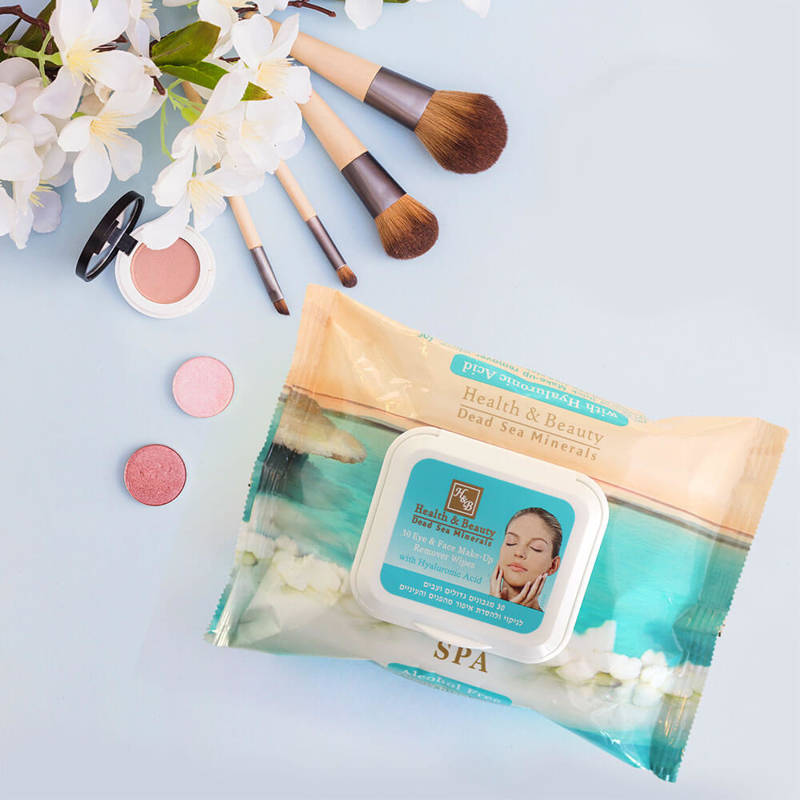 Khăn giấy tẩy trang Health and Beauty Dead Sea Minerals - 30 Eye and Face Make-up Remover Wipes