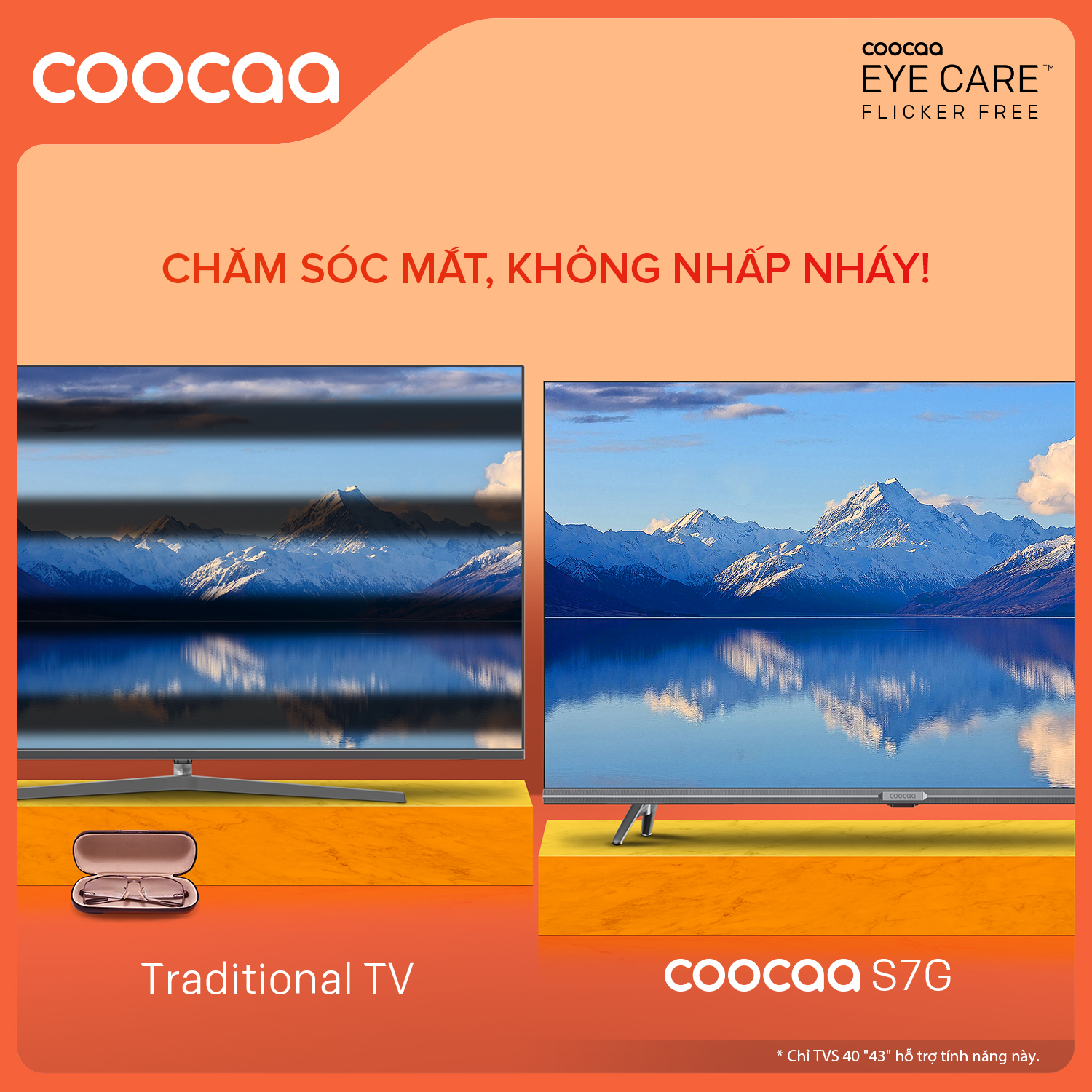 SMART TV Coocaa 40 inch - Android 11 TV Wifi Viền mỏng - Model 40S7G - Hàng chính hãng