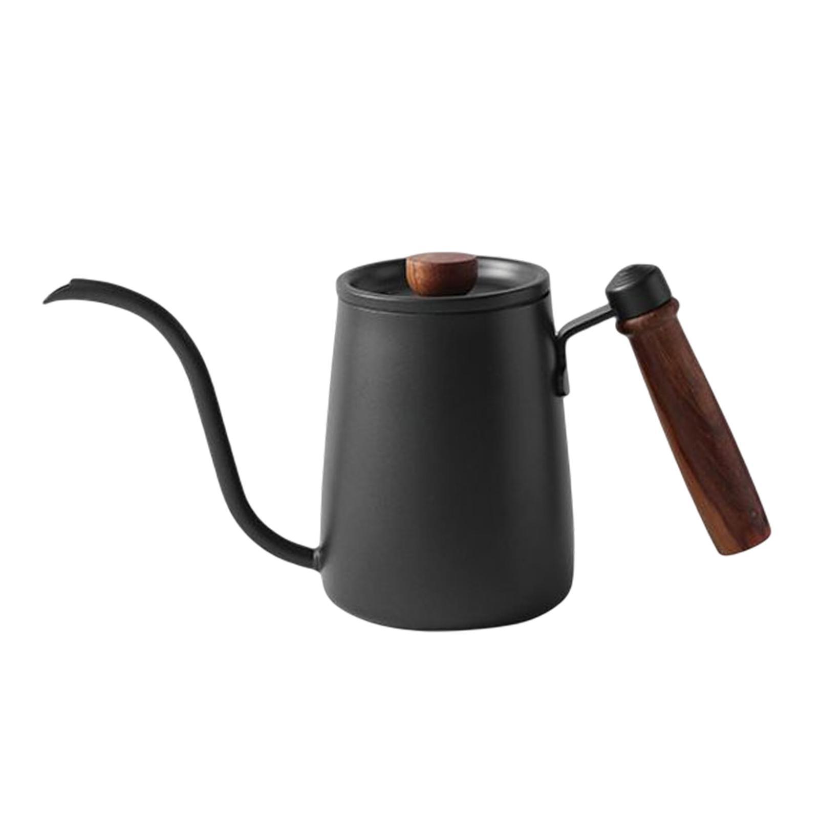 Stainless Steel Pour Over Coffee Kettle with Wood Handle Comfortable Grip