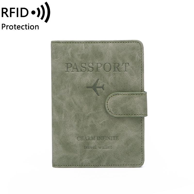 Ví da đựng hộ chiếu, visa đa năng công nghệ RFID chống trộm nhiều ngăn cao cấp có khóa nam châm PP5 - Rockcow