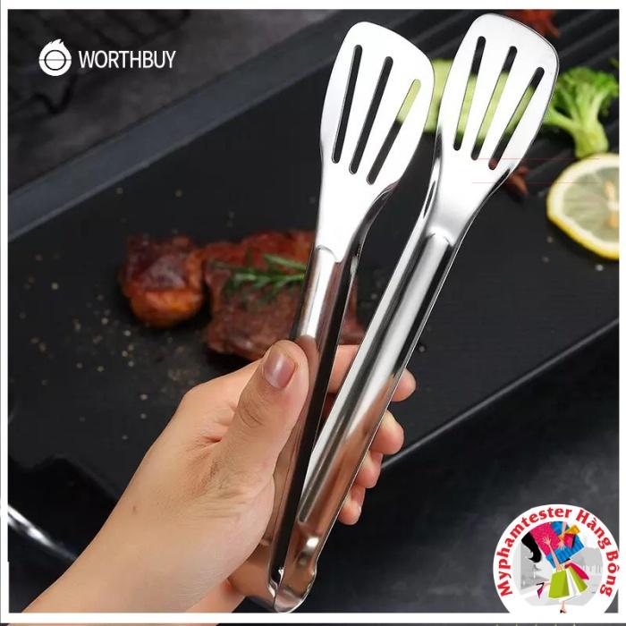 Kẹp gắp đồ ăn inox 304 dày đẹp