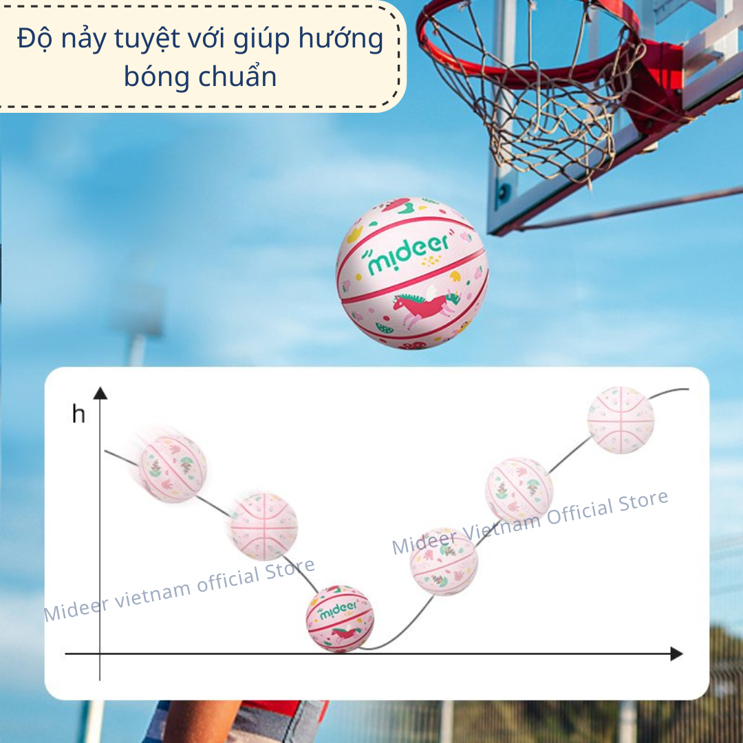Bóng rổ cho bé Children’s Basketball Mideer đồ chơi vận động cho bé 3,4 5 6 7-10 tuổi