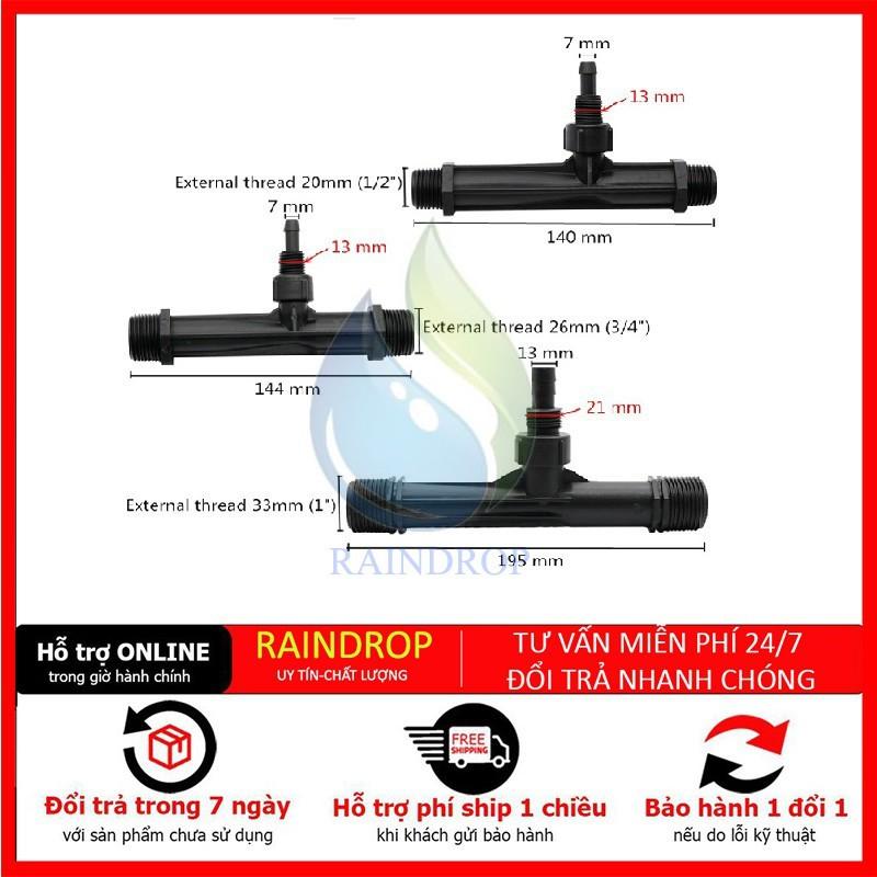 Venturi 34mm Bộ hút châm phân, thuốc bảo vệ thực vật... dùng trong hệ thống tưới nông nghiệp