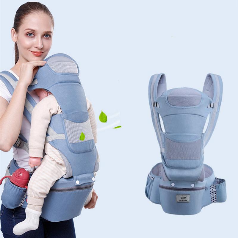 Công Thái Học Cho Bé Ba Lô Tàu Sân Bay Đệm Trước Ngồi Kangaroo Quấn Bé Sling Du Lịch Đa Năng Cho Trẻ Sơ Sinh 0-48M Túi Cho Bé