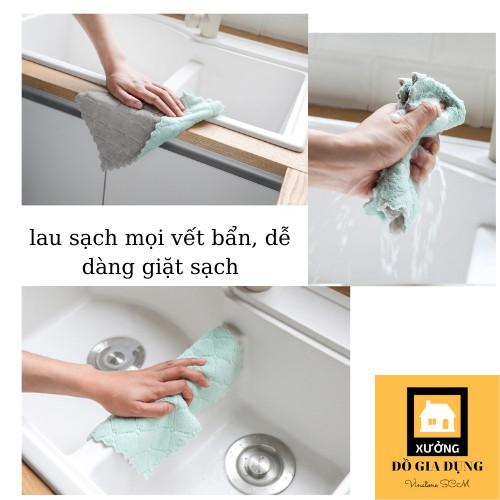 [COMBO 10chiếc] Khăn lau bếp đa năng lau tay, bát đĩa, cốc chén siêu thấm nước, lau sạch mọi vết bẩn