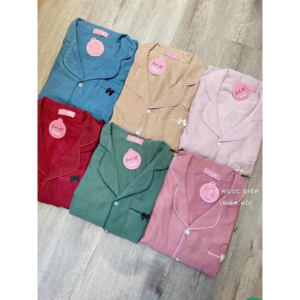 Bộ pijama nhung tăm cao cấp cho nữ LS_SETN329
