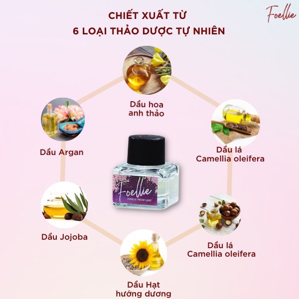 Nước hoa vùng kín Foellie Eau De Innerb Perfume - Cherry ( chai màu tím) khử mùI 5 ml