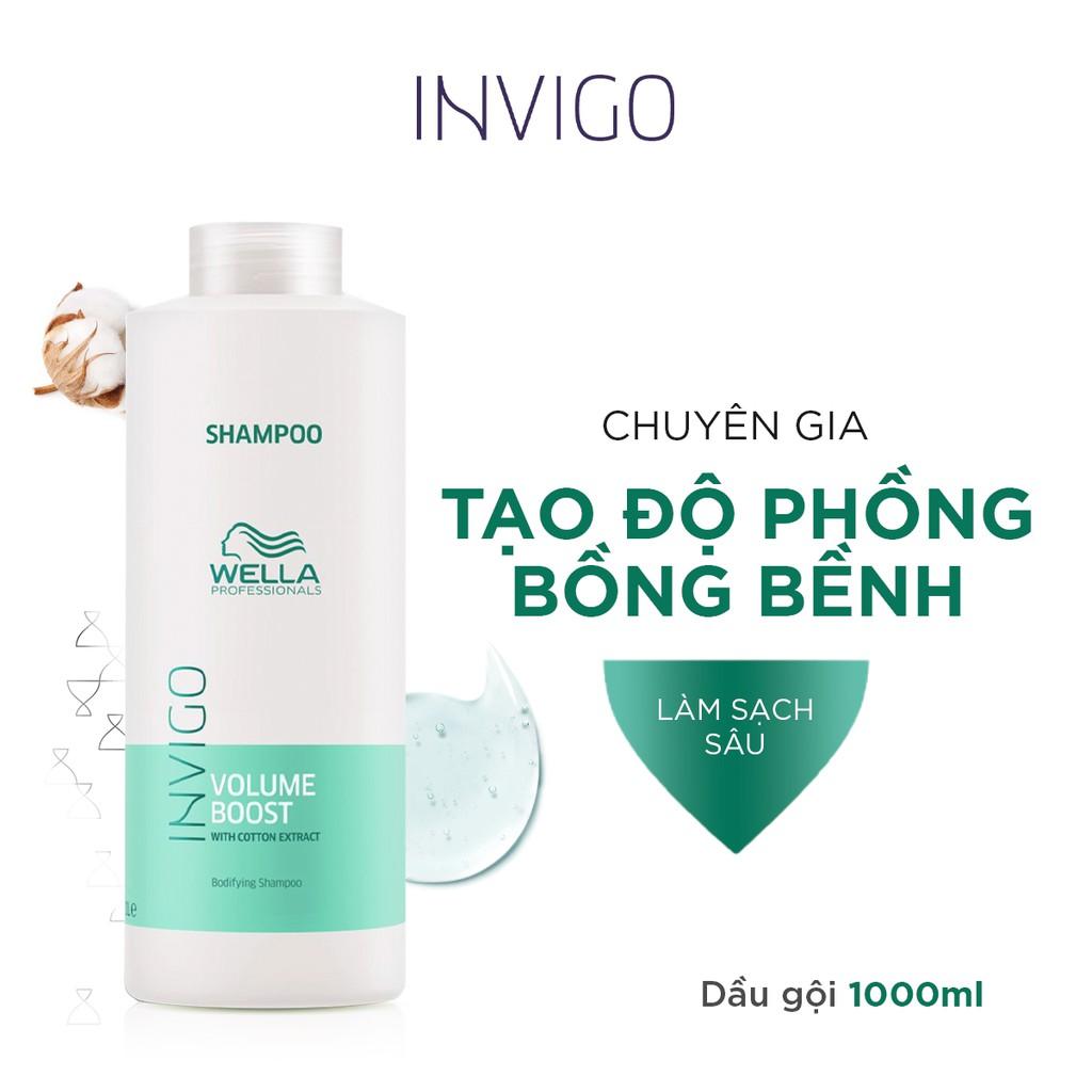 Dầu Gội Wella Invigo Làm Sạch Sâu, Tạo Độ Phồng Cho Mái Tóc Chắc Khoẻ Volume Boost Bodfying Shampoo