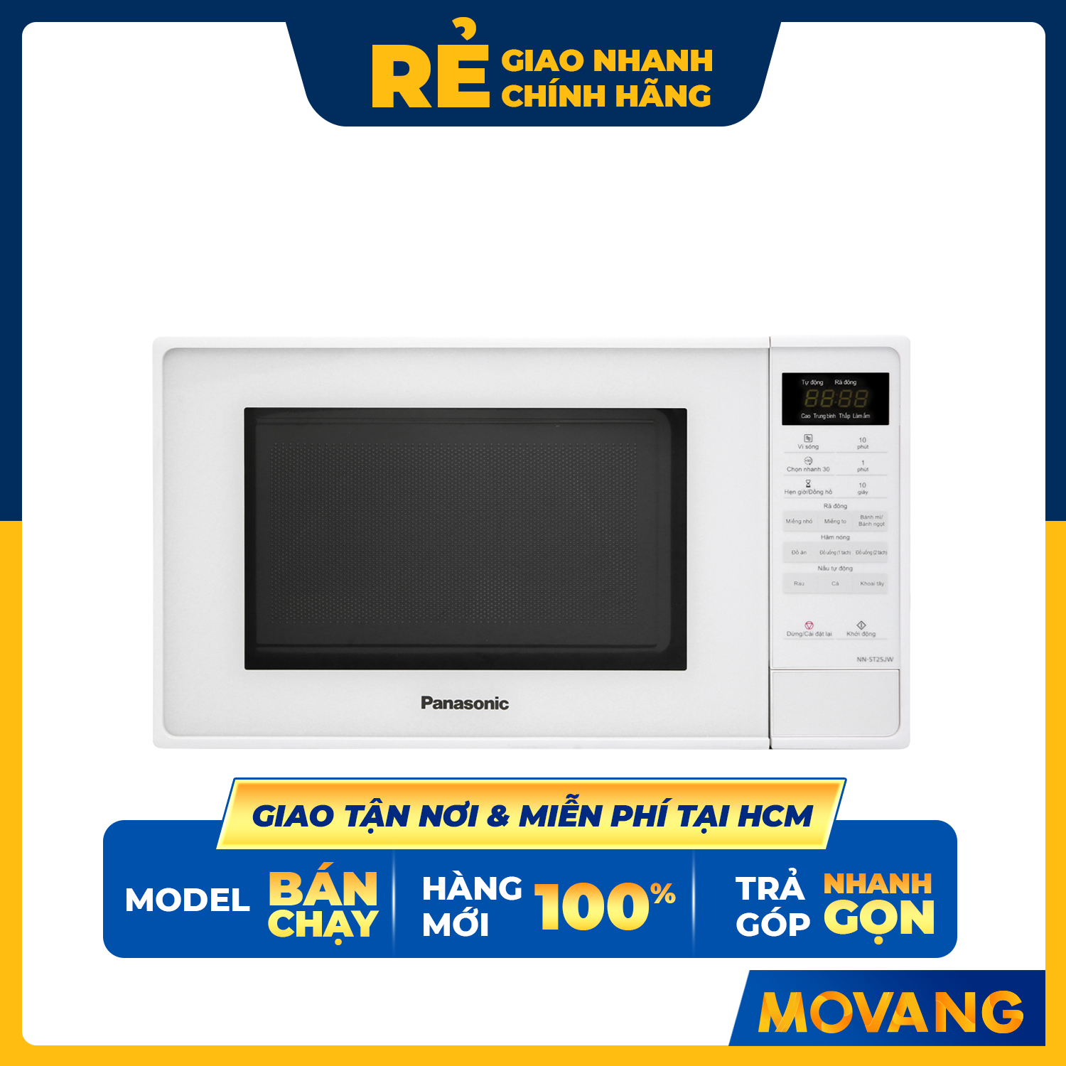 Lò Vi Sóng Điện Tử Panasonic NN-ST25JWYUE (20 Lít) - Hàng Chính Hãng