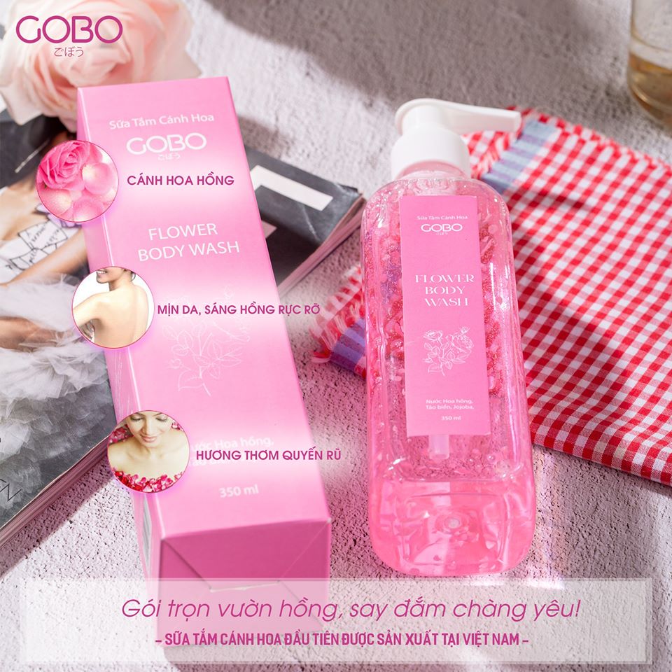 Sữa tắm cánh hoa hồng GOBO (350ml)