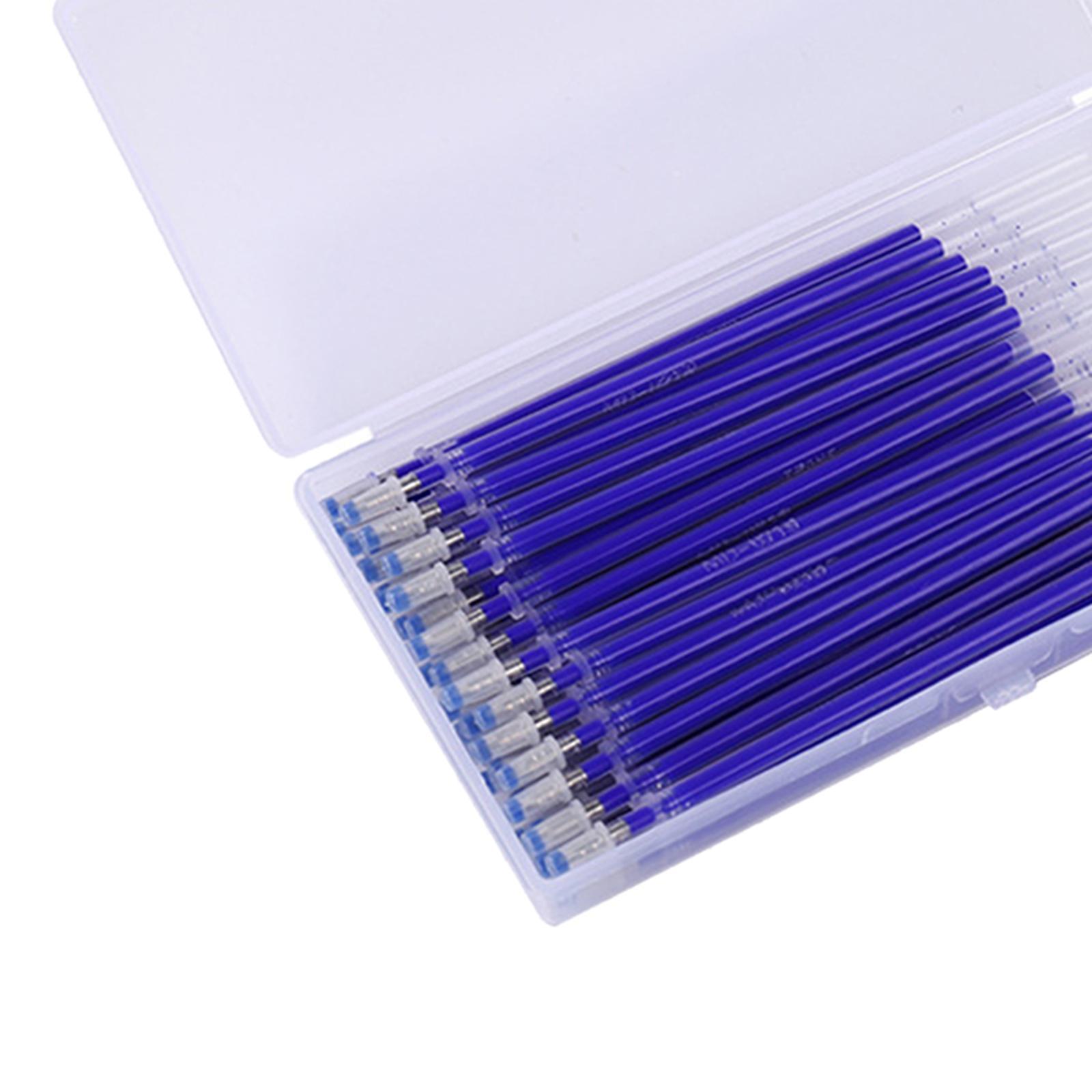 80Pcs Disappearing Heat Erasable Ink Fabric Marker Pen Refills for Tailors Chalk Gel Pens Sewing Tools Accessories