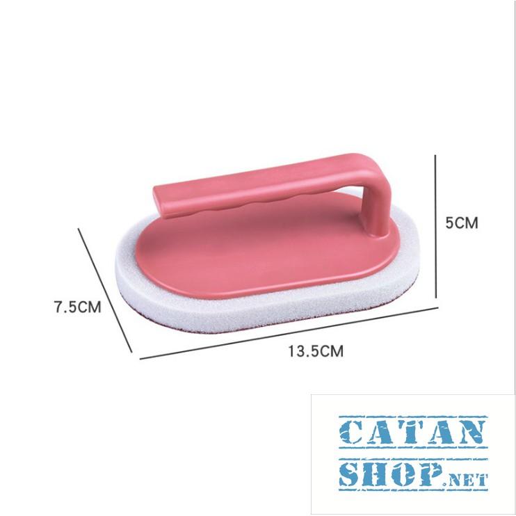 Bàn Chải Chà Cọ Rửa băng giấy nhám, bàn chải Vệ Sinh Nhà Bếp Nhà Tắm Có Tay Cầm GD396-BCGiayNham