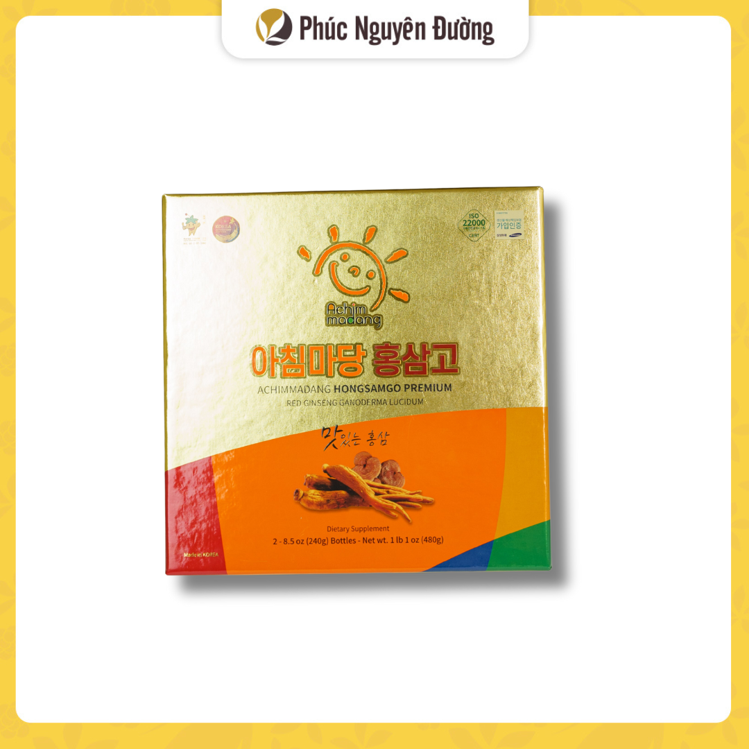 Cao Hồng Sâm Linh Chi Achimmadang 240g x 2 lọ cho phụ nữ tiền mãn kinh, giúp đào thải độc tố, giảm bốc hỏa, hỗ trợ giấc ngủ