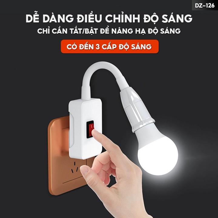 Đui Đèn E27 Kèm Công Tắc Có Sức Tải Lên Đến 15w Tiện Lợi Cao Cấp Dễ Sử Dụng DZ-126