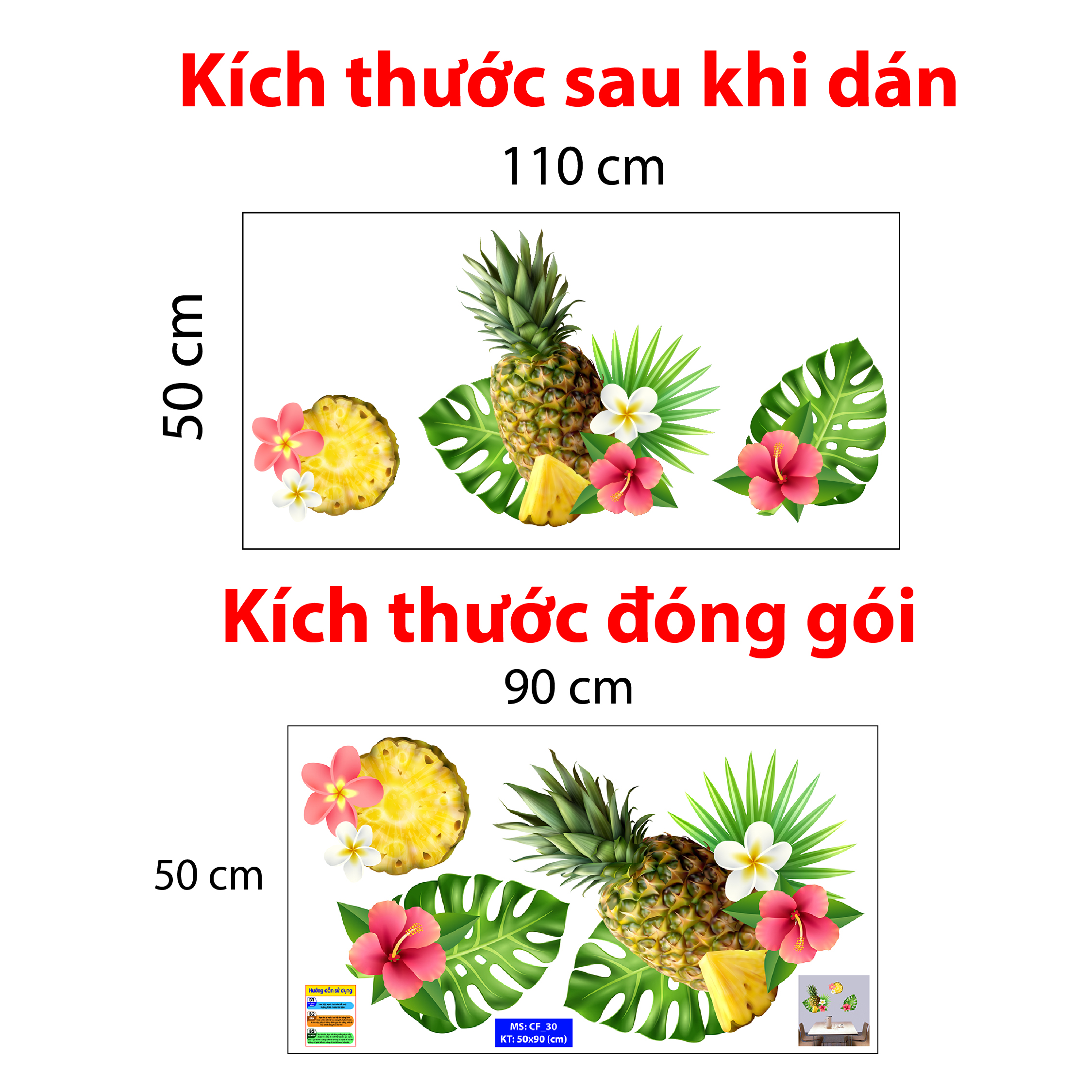 Decal trang trí quán số 30