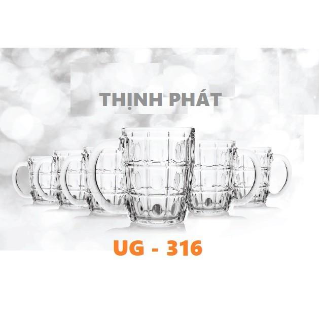 Bộ 6 ly quai Thủy tinh UG 316 Thái lan